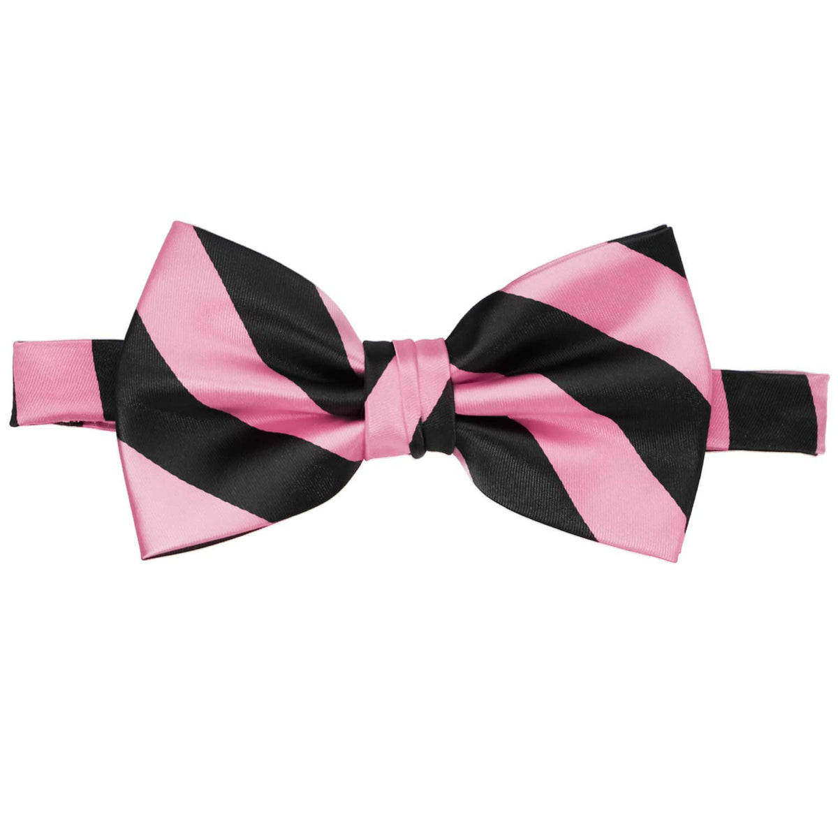 TieMart Men's Hot Pink Solid Color Necktie - 100% Polyester Satin Finish, 57 Inch Length
