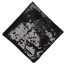 Load image into Gallery viewer, A black pocket square with sequins all over