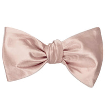 Load image into Gallery viewer,  Blush pink self-tie bow tie, tied