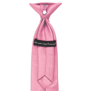 Boys' Bubblegum Pink Solid Color Clip-On Tie