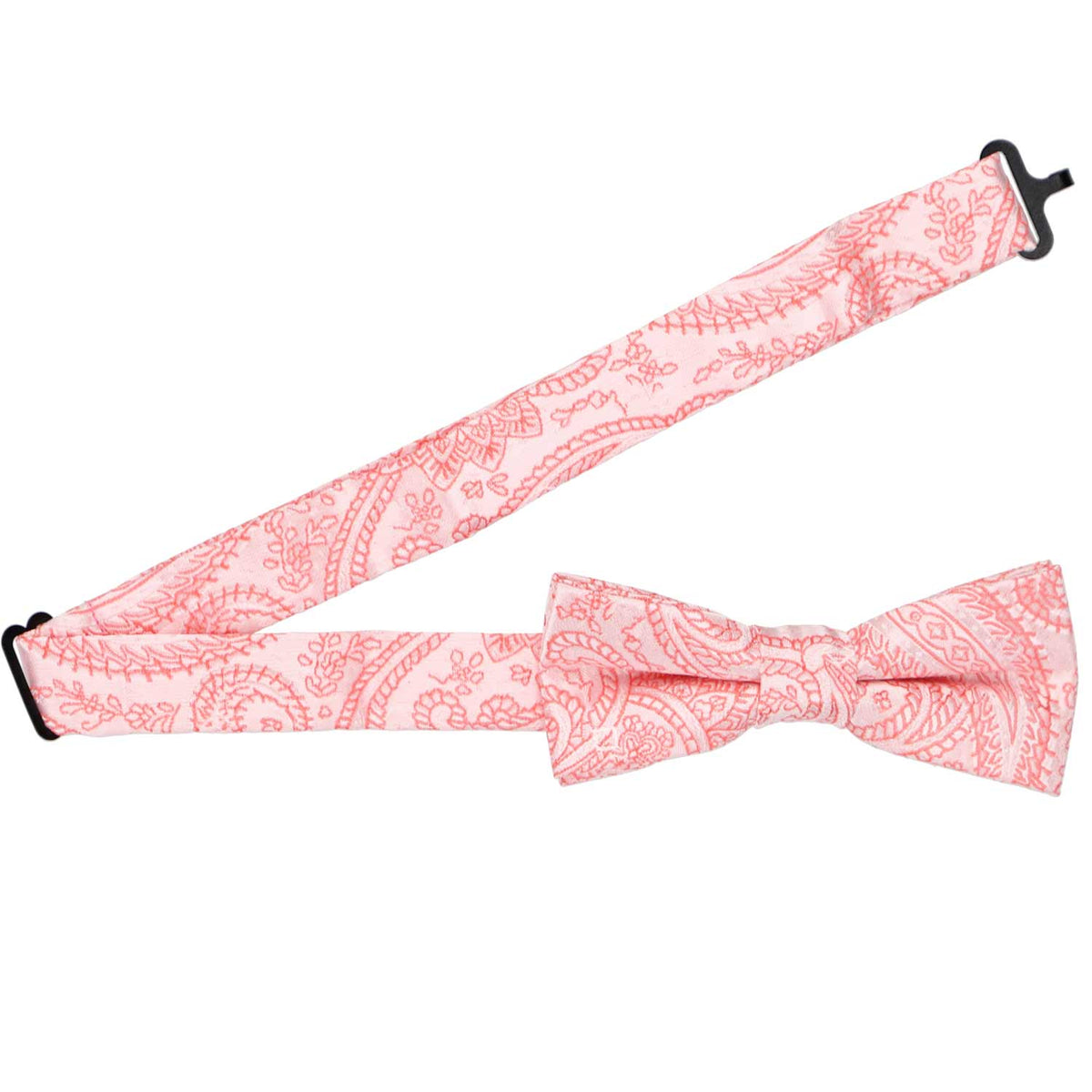 Tiemart Multicolor Paisley Necktie – Coral Clara Pattern, Standard 3.5" Width, 57" Length