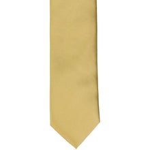Load image into Gallery viewer, The front of a boys&#39; light gold tie, laid out flat
