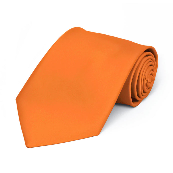 Boys' Orange Premium Solid Color Tie