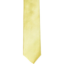 Load image into Gallery viewer, The front of a butter yellow skinny tie, laid flat