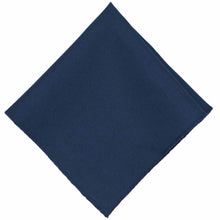 Load image into Gallery viewer, A dark blue matte pocket square