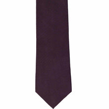 Load image into Gallery viewer, The front of an eggplant slim tie, laid out flat