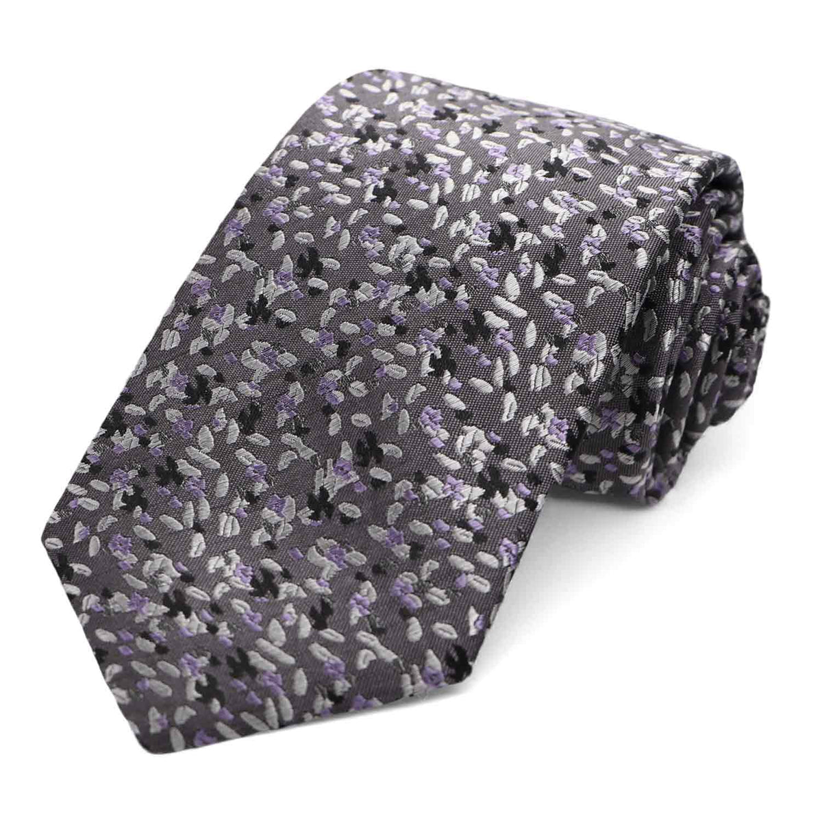 BAR III Menswear Navy Blue Tie w/ Purple Floral Print, OS | eBay 🆕 Bar III Purple and Gray Patterned Tie main image 1