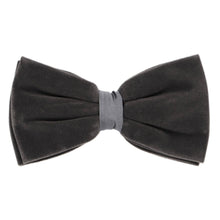 Load image into Gallery viewer, Gray velvet bow tie