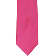 Load image into Gallery viewer, The front of a light fuchsia staff tie, laid out flat