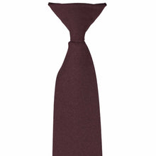 Load image into Gallery viewer, The front knot on a maroon matte-finish clip-on uniform tie