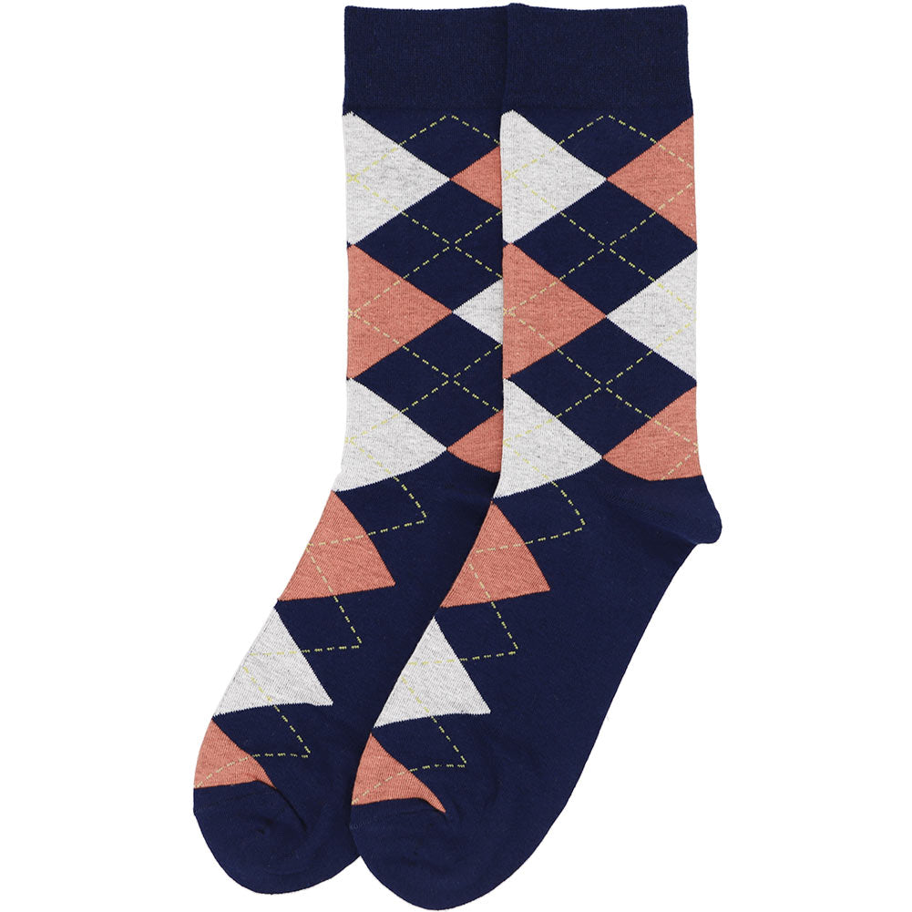 coral and navy blue dress socks Coral Navy Mustache Groomsmen Wedding Mens Dress Socks