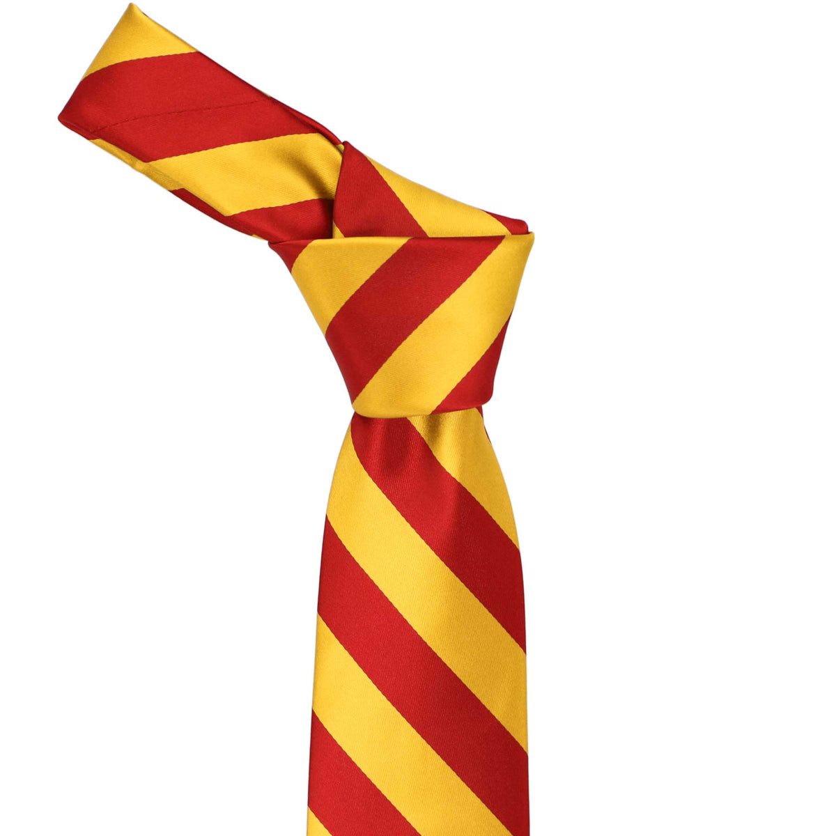Red and Golden Yellow Striped Tie | Shop at TieMart – TieMart, Inc.