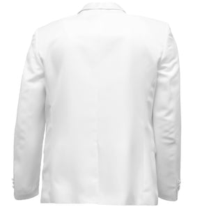 The back of an all-white dinner jacket