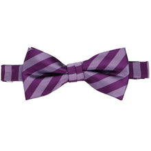 Load image into Gallery viewer, Deep Wisteria Formal Striped Bow Tie