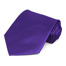 Load image into Gallery viewer, Amethyst Purple Extra Long Solid Color Necktie