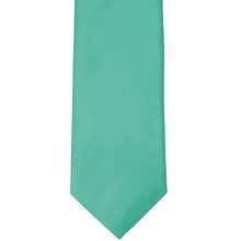Load image into Gallery viewer, Front view of an aquamarine solid tie