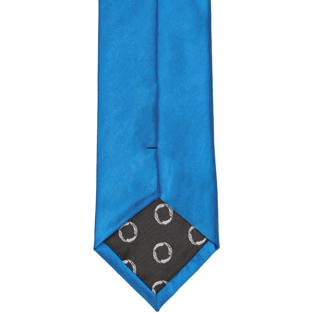 Azure Blue Solid Color Zipper Ties Shop at TieMart TieMart, Inc.