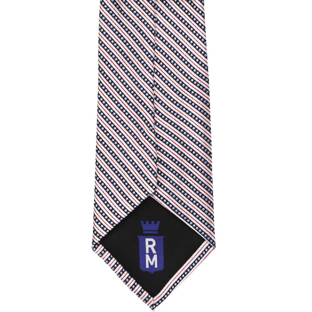 Red, White and Navy Blue Americana Striped Silk Necktie Shop at