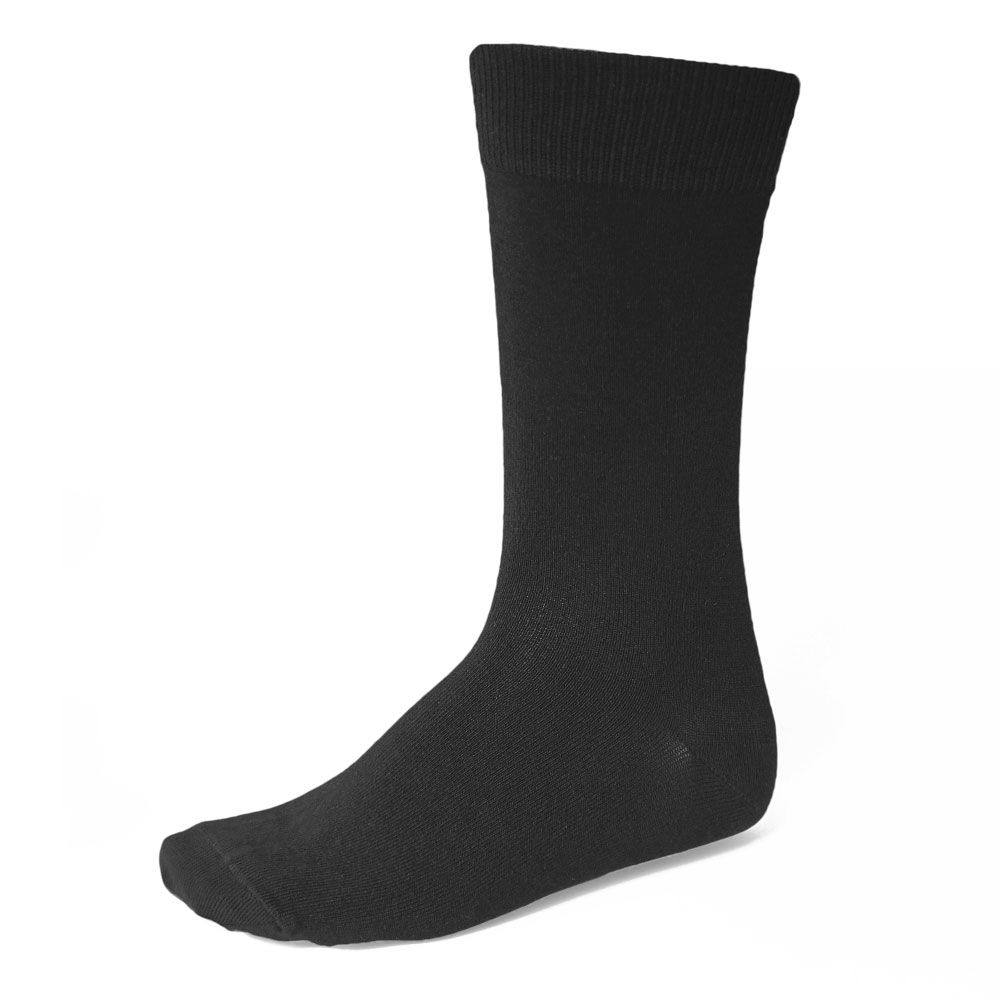 Men's Black Bamboo Dress Socks TieMart