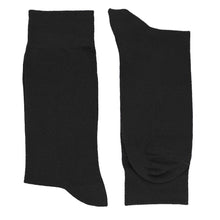 Load image into Gallery viewer, Pair of men&#39;s black socks folded