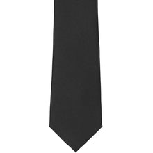 Load image into Gallery viewer, Front of a black matte narrow tie