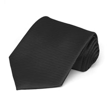 Load image into Gallery viewer, Black Ribbed Necktie