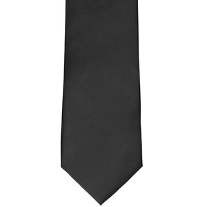 Front view solid black tie for staff uniforms