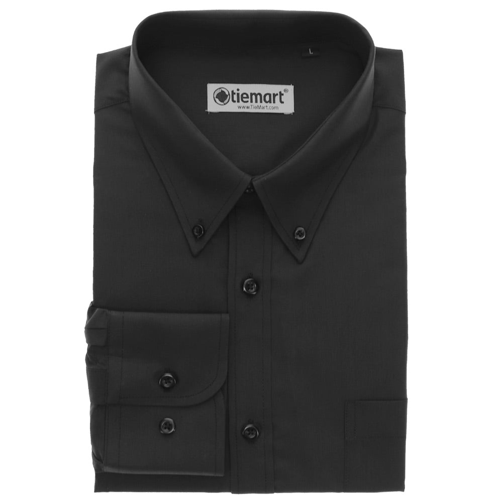 black dress shirts near me Noldares Men's Stretch Free Dress Shirts Formal Wedding Prom Long Sleeve Slim Fit Button Up Shirt(Black,L), Size: Large