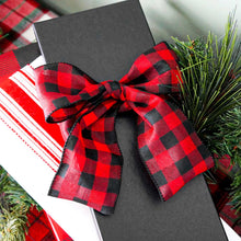 Load image into Gallery viewer, Black tie gift box with ribbon wrapped around