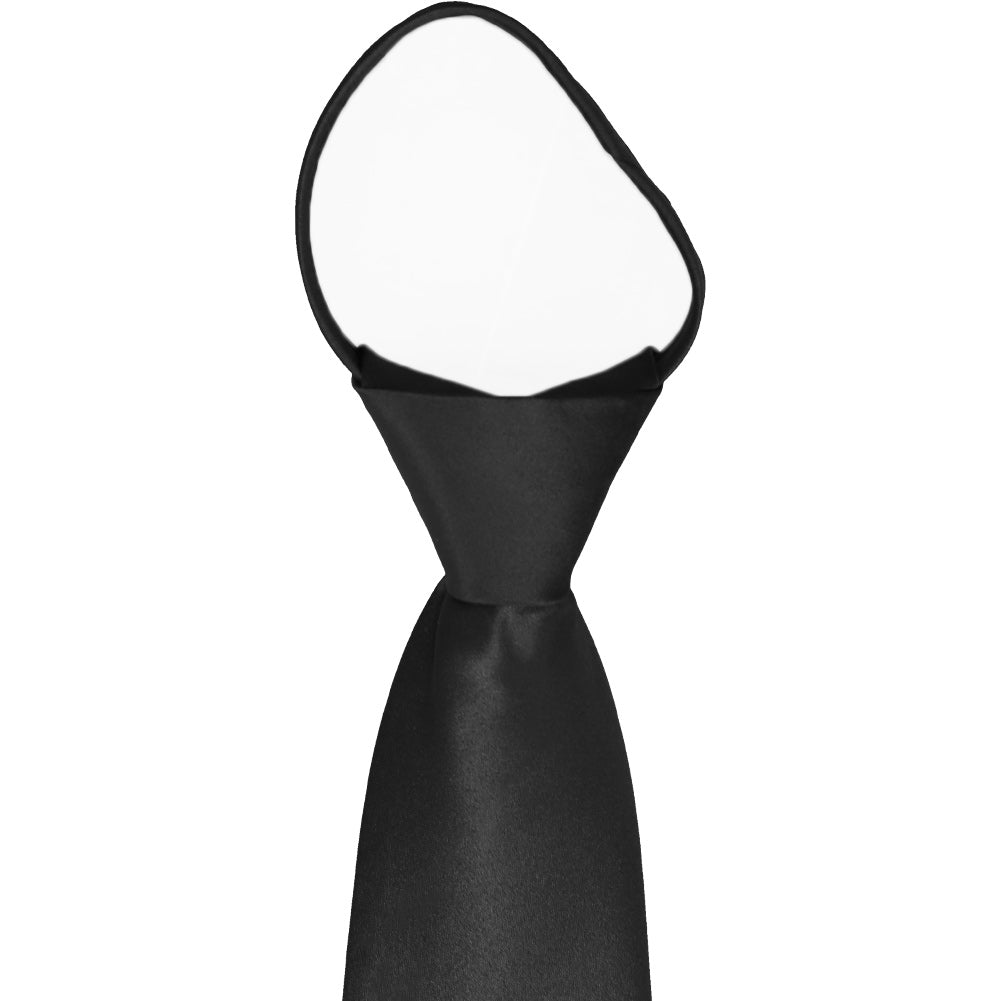Black Solid Color Zipper Ties Shop At TieMart TieMart Inc black-solid-color-zipper-ties-shop-at-tiemart-tiemart-inc