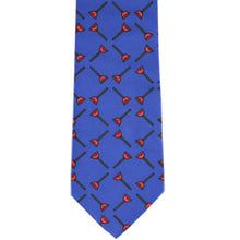 Load image into Gallery viewer, Red and blue plunger necktie front view