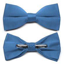 Load image into Gallery viewer, Blue Clip-On Bow Tie