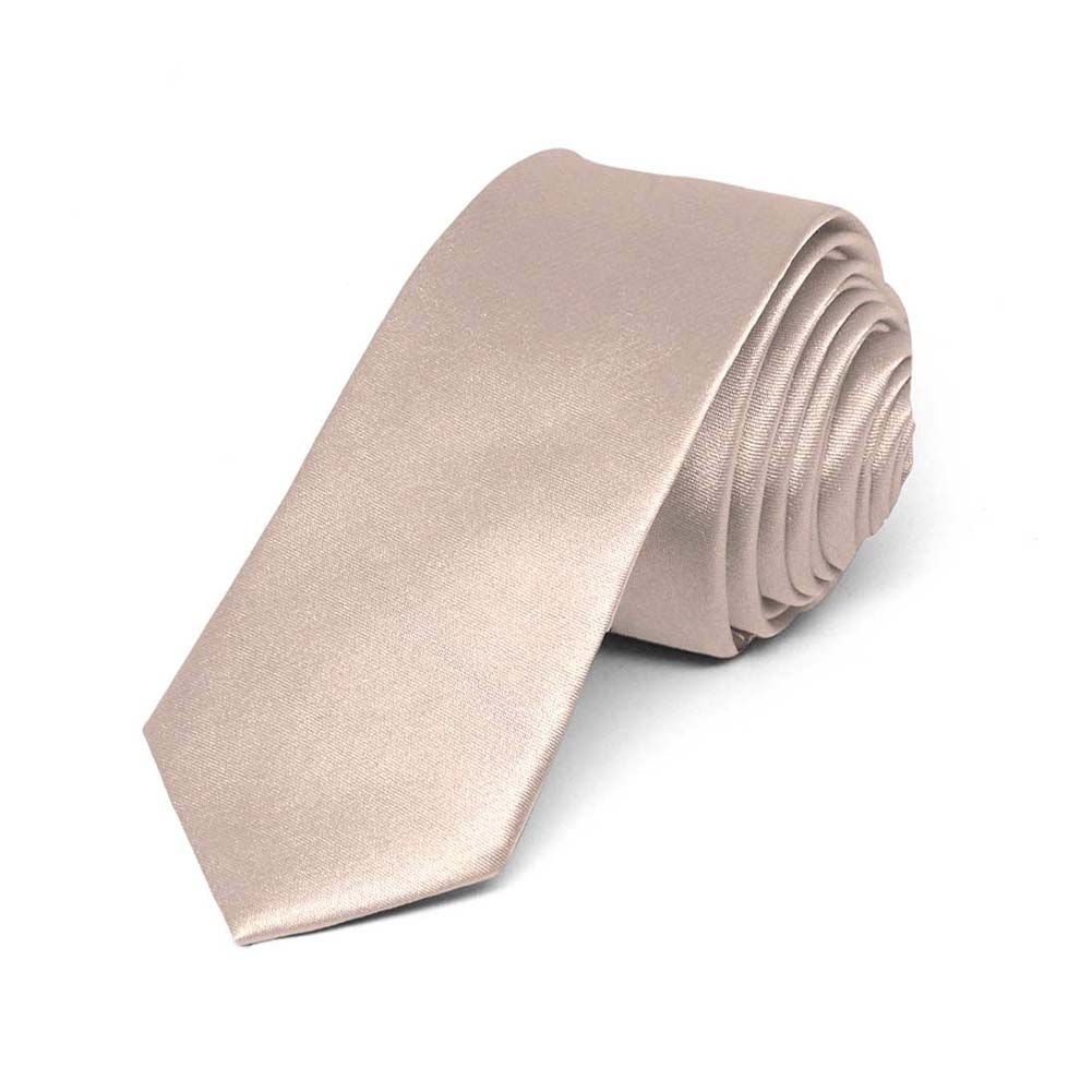 TieMart Boys' Blush Pink Solid Necktie - Self-Tie For Ages 8-13, 48 Inch Long