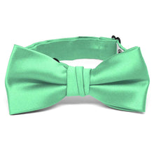 Load image into Gallery viewer, Boys&#39; Bright Mint Premium Bow Tie
