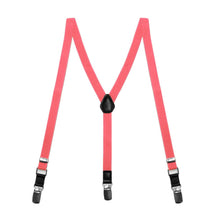 Load image into Gallery viewer, Boys&#39; Coral Pink Skinny Suspenders