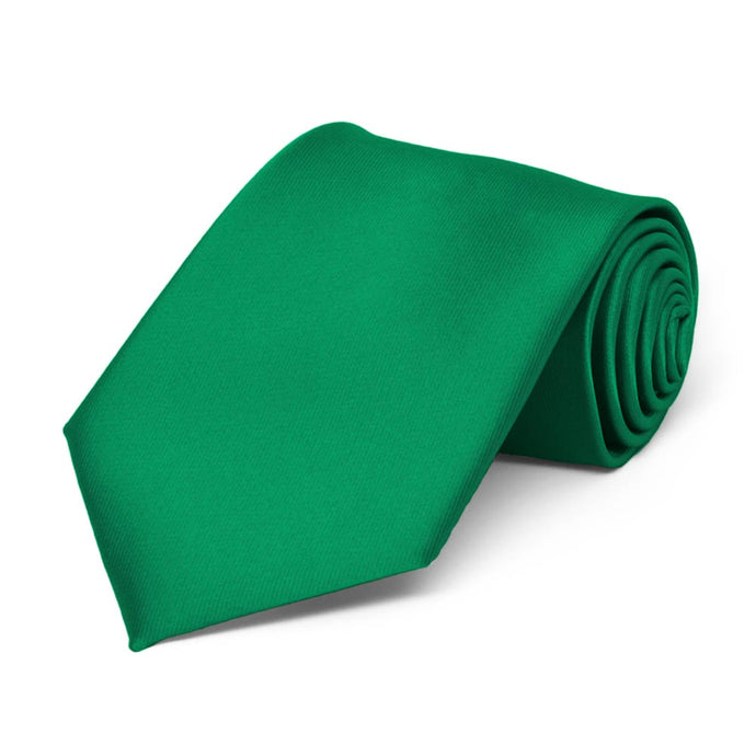Boys' Kelly Green Solid Color Necktie