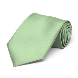 Boys' Mint Green Solid Color Necktie