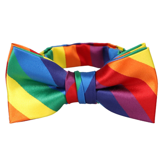 Boys' Rainbow Striped Bow Tie