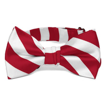 Load image into Gallery viewer, Boys&#39; Red and White Striped Bow Tie