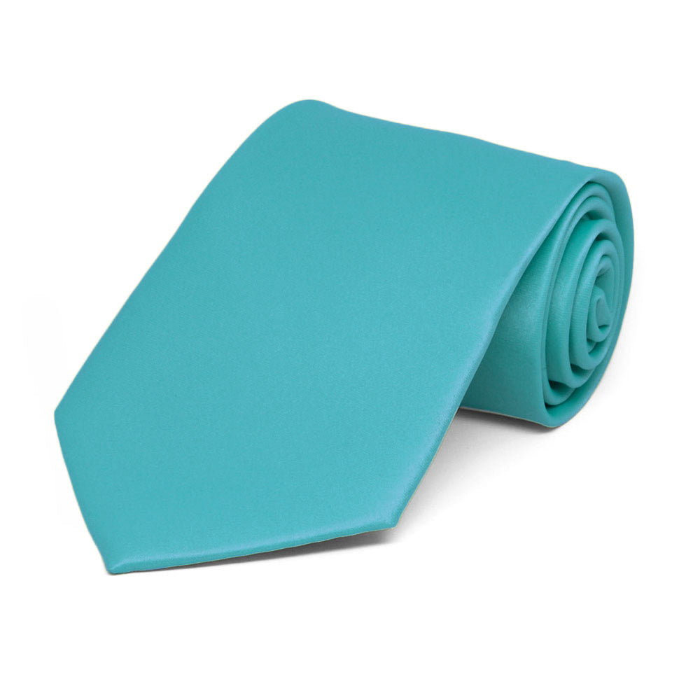 Boys' Turquoise Solid Color Necktie