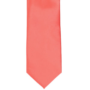 Front view bright coral tie