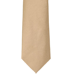 Front bottom view of a bronze standard tie