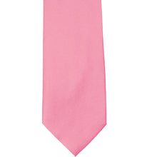 Load image into Gallery viewer, The front of a bubblegum pink tie, laid out flat