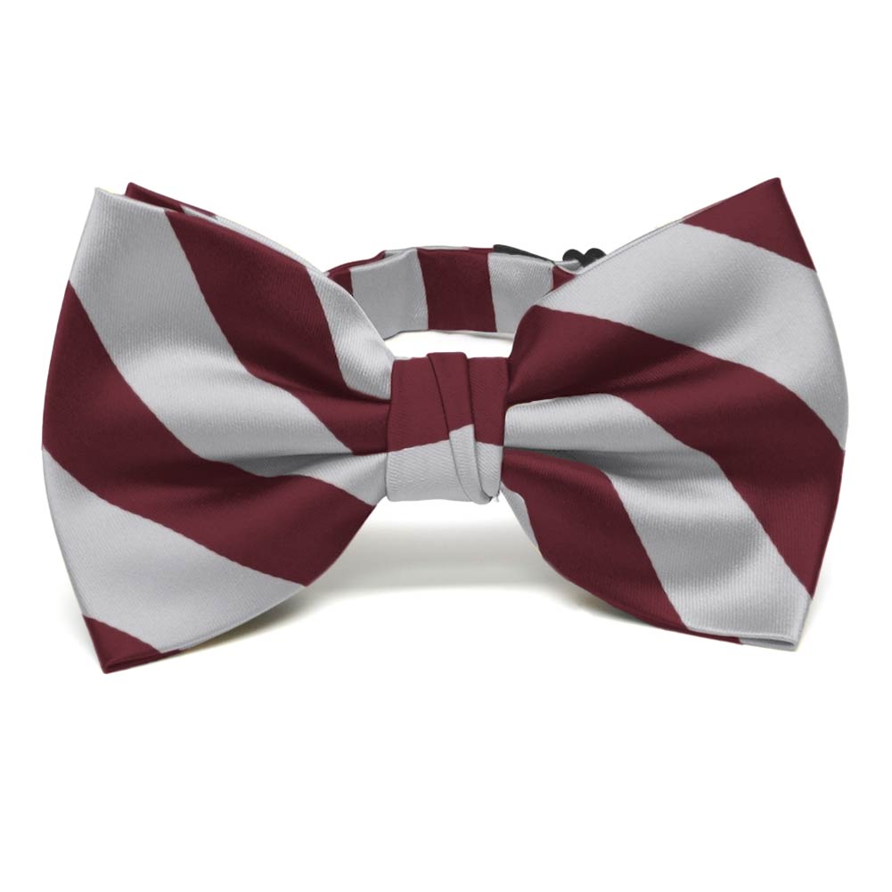 burgundy and silver tie