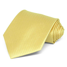 Load image into Gallery viewer, Butter Yellow Herringbone Silk Extra Long Necktie