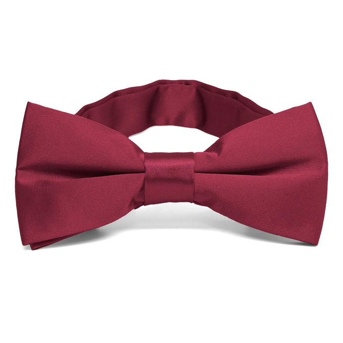 Claret Band Collar Bow Tie