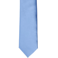 Load image into Gallery viewer, Front bottom view of a cornflower slim tie