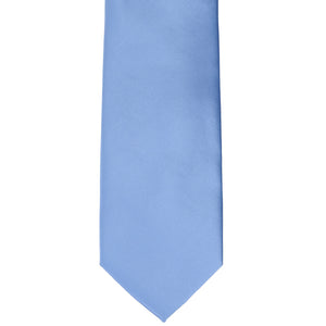 Front view cornflower blue tie
