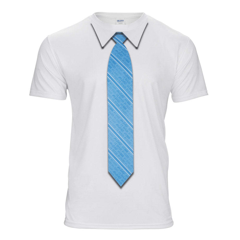 Dad Striped Necktie T-Shirt TieMart Dad Striped Necktie T-Shirt TieMart
