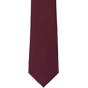 Front view dark burgundy matte tie